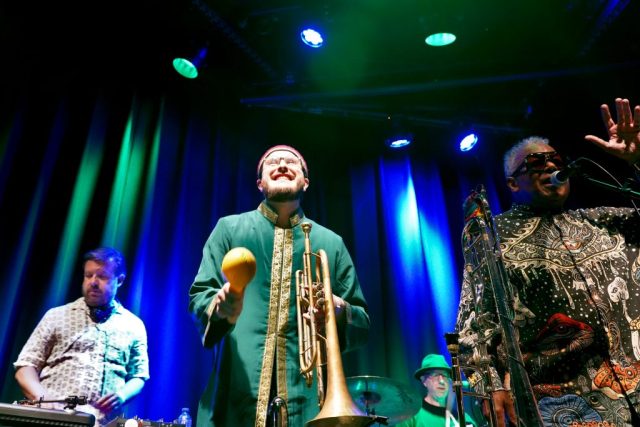 Kypski, Andrea Glockner, Greg Smith & Joseph Bowie, with Defunkt at Cultuurpodium Boerderij (Netherlands), 2026 (photo Stéphane Glockner)